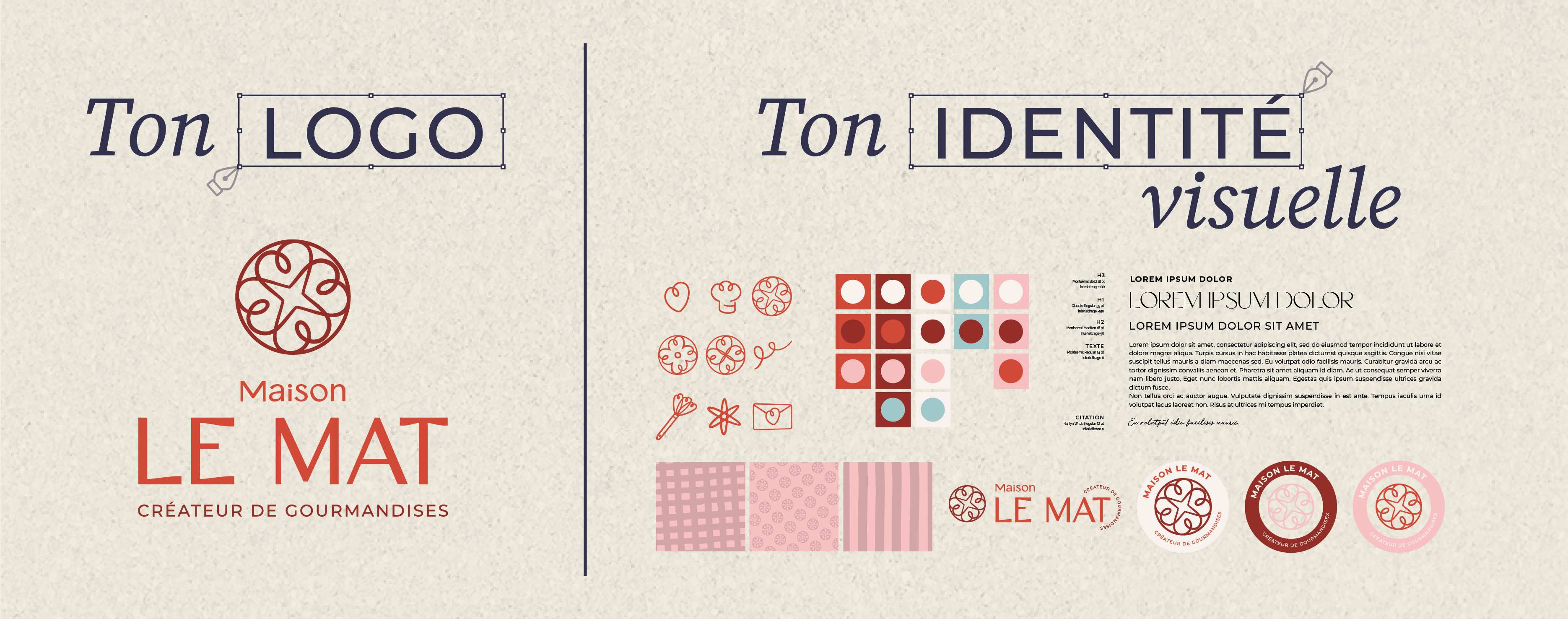 L'identité visuelle, c'est la personnalité de la marque : typos, couleurs, éléments graphiques
